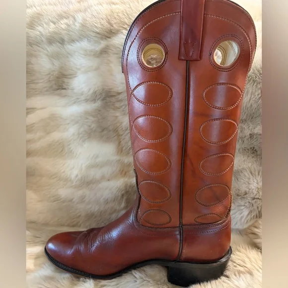 Vintage Acme Buckaroo Brown Leather Western Cowboy Boots - Picture 6 of 11